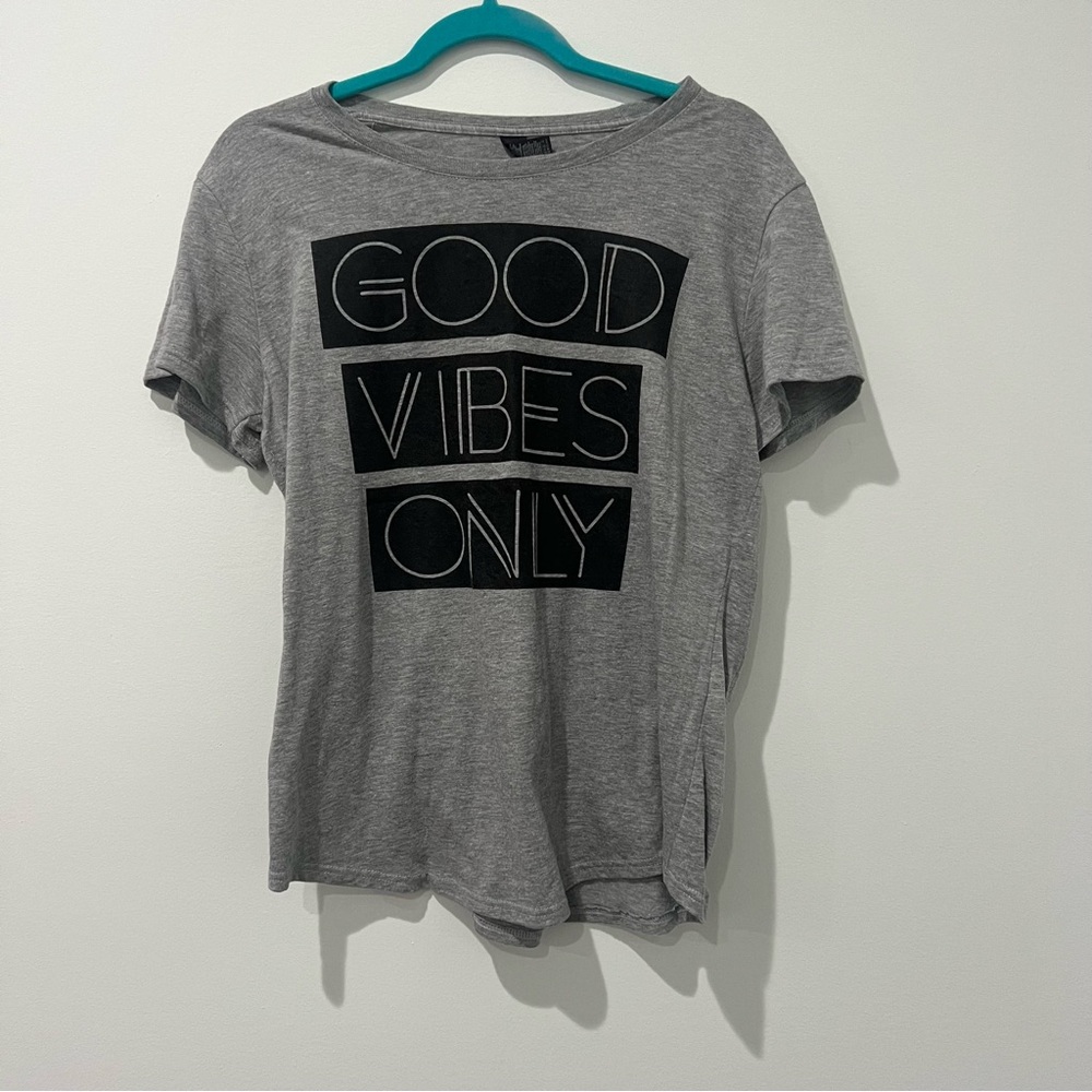 Basic Gray Inspirational Quote Short Sleeve Tee